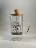 فرنچ پرس شیشه و چوب tea time دسته دار