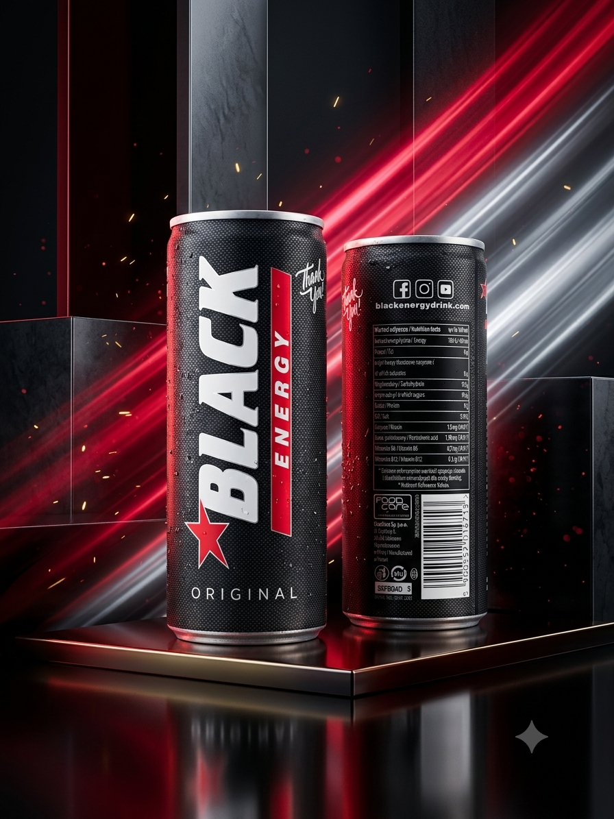 نوشابه انرژی زا گازدار بلک جکسون BLACK وارداتی با بینهایت انرژی